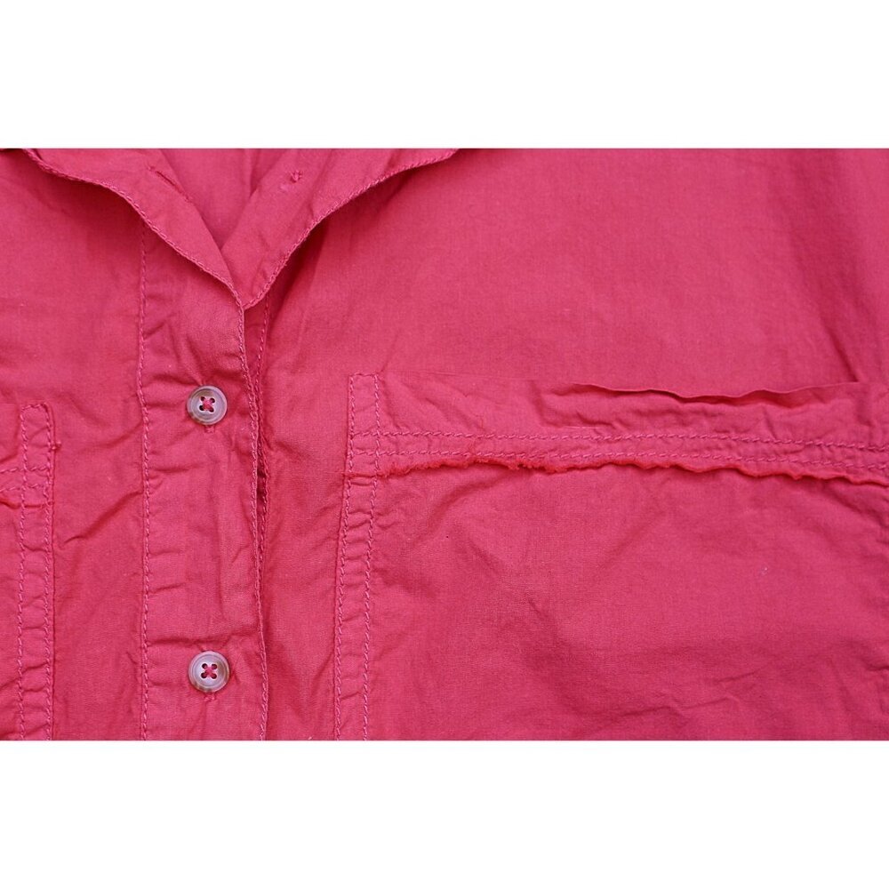 Pilcro (Anthropologie) - Placket Back Slit Shirt in Dark Pink, size Medium - Picture 10 of 12